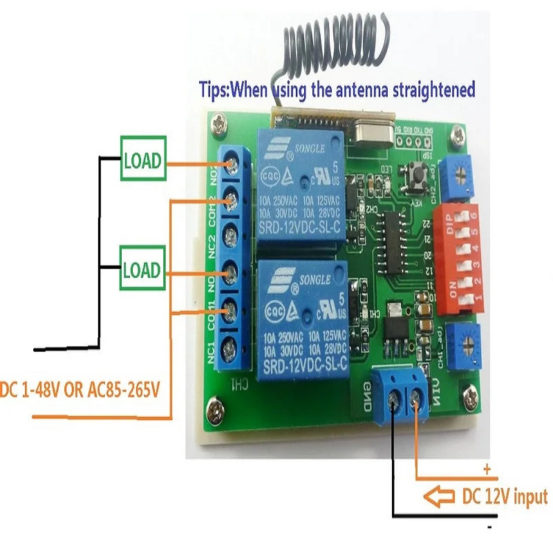 CE029A 6x Transmitter + 1x Receiver kit RF 12v time delay relay 433m Wireless control