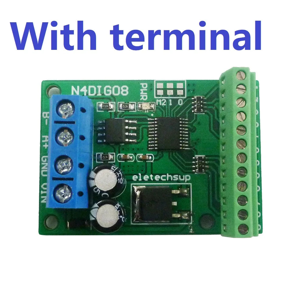 N4DIG08 8ch Input/Output UART RS485 Modbus RTU Controller PLC Expansion board for Arduiuo MEGA NANO STM32 AVR PIC