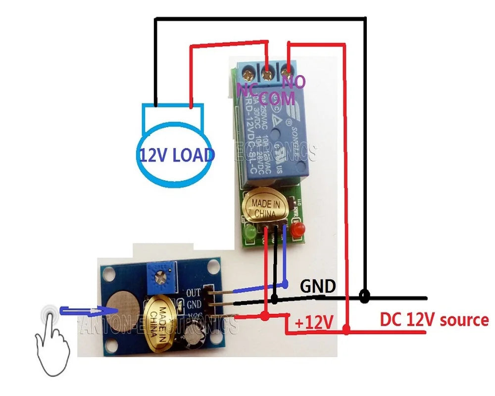 TB409 TB408 DC 12V Trigger Touch Sensor Key Adjustable Time Delay Relay Switch Kit for LED Motor Car