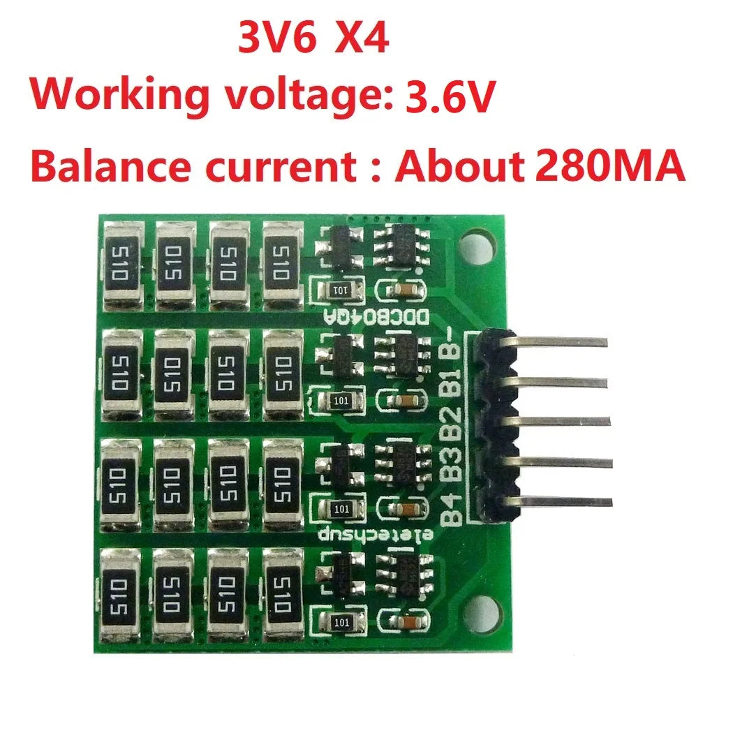 DDCB04QA 1-4 cell 3.7V Li-ion Polymer 3.2V LiFePO4 lithium Battery packs Charge Balance BMS Charger protection board for 18650 14500
