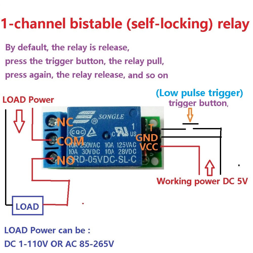 IO25A01 IO25B01 5V 12V 1-4CH Flip-Flop Latch Relay Module Bistable Self-locking Switch Low Pulse Trigger Board For Arduino Smart Home LED Motor
