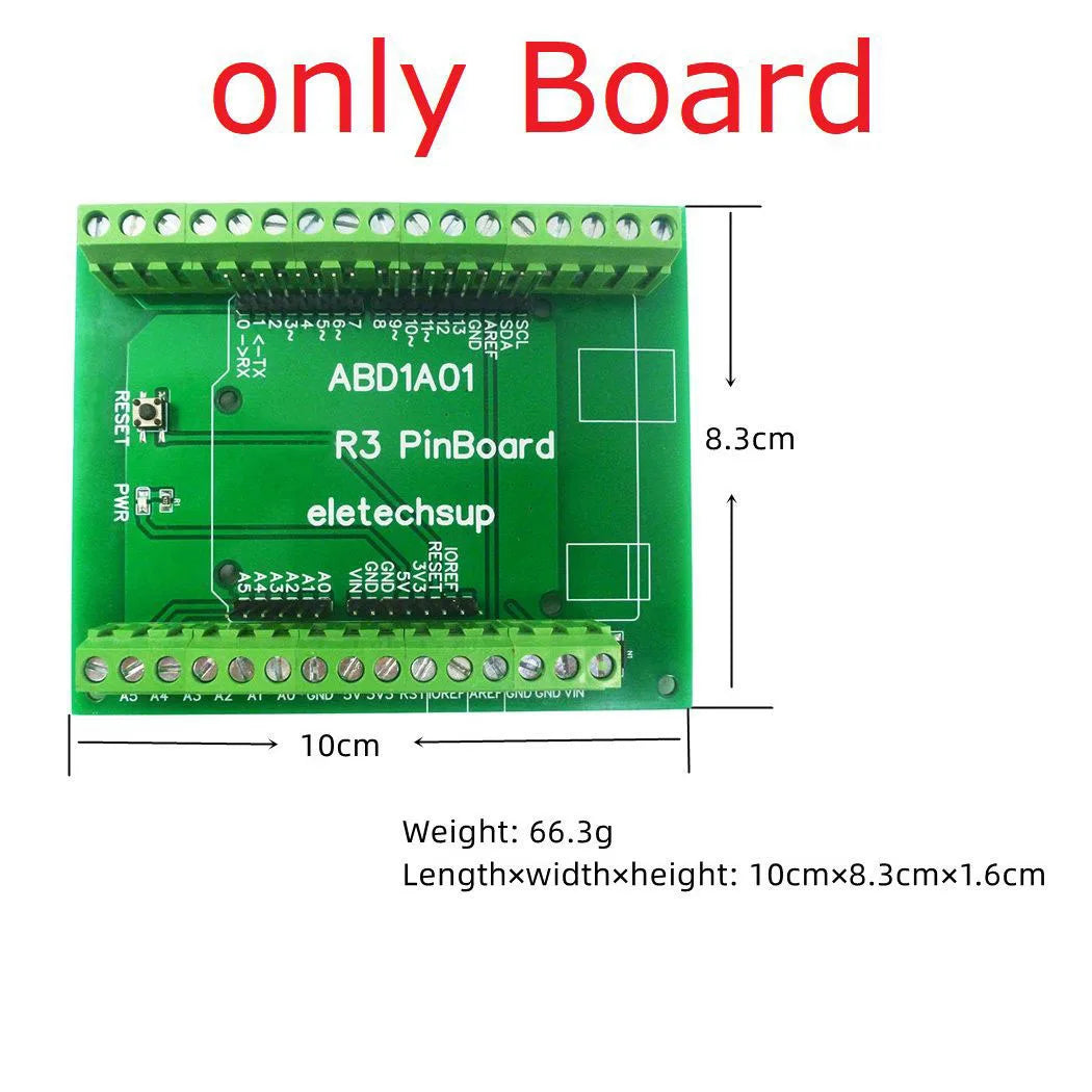 ABD1A01 For R3 Shield DIN Rail Mount Screw Terminal Block Adapter Module for Arduiuo PLC Industrial equipment