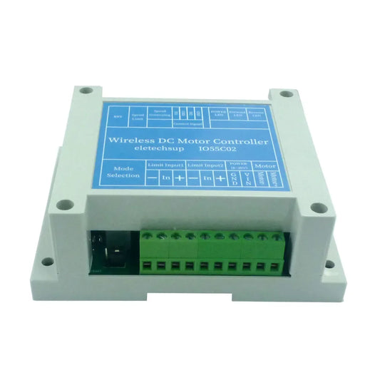 IO55C02 433M Wireless Remote Controller Forward Reverse Limit Speed Board 200W 12V 24V DC Motor Driver Module
