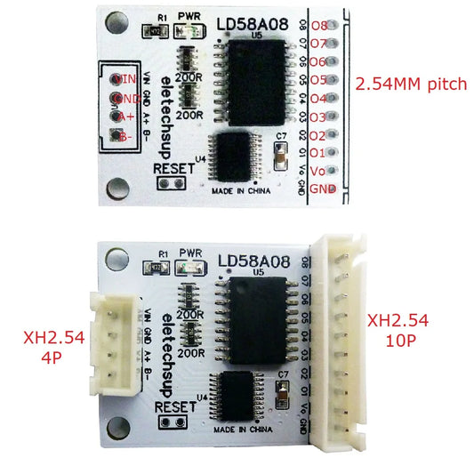 LD58A08 8ch RS485 Modbus RTU DO/PWM Output Multifunction MOS Driver Board for Multilayer Signal Lights LED Relay Solenoid Valves Motor