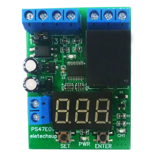PS47E01 Switch Control Board for DC 12V 24V LED Digital Relay Module, Voltage Detection Charging Discharge Monitor Test