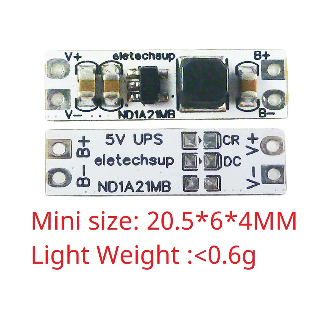 ND1A21MB In-Out Shared Port Bidirectional 5V UPS Mini Board 3.7V 4.2V Lithium Battery Charge Discharge for Arduino ESP32 PI ESP8266 MCU