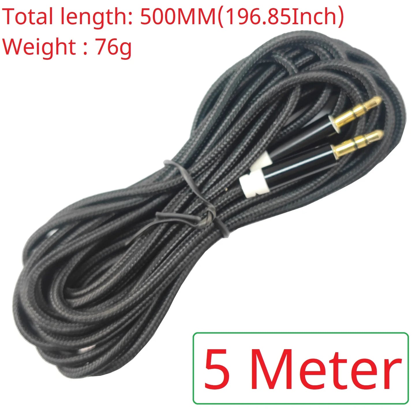 TB467 3.5MM Male to Male Aux Audio Cable Gold Plating Copper Core Wire For 7.83HZ Schumann Resonance Signal Generator and Antenna