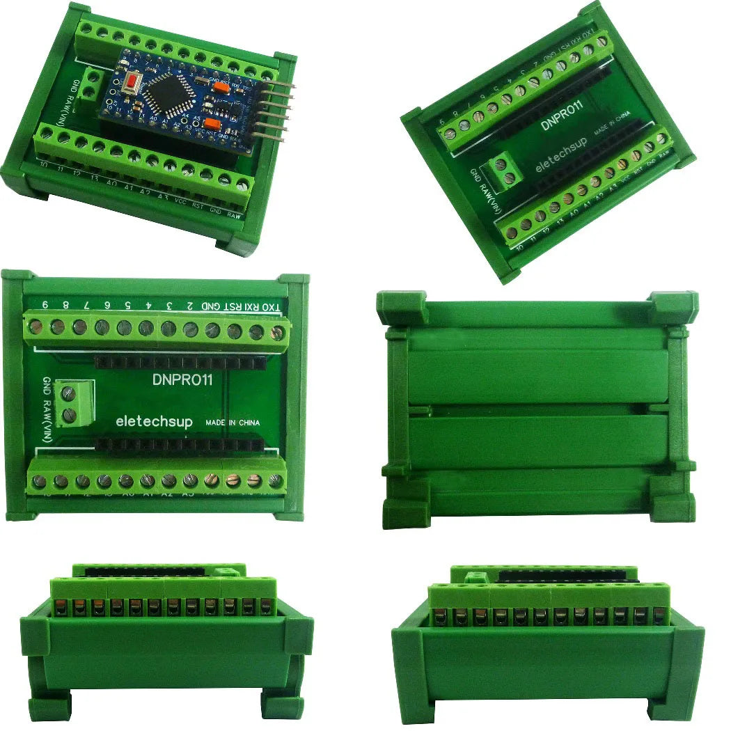 DNPRO11 DIN Rail Mount Screw Terminal Block Adapter Module For Arduiuo Pro mini Board