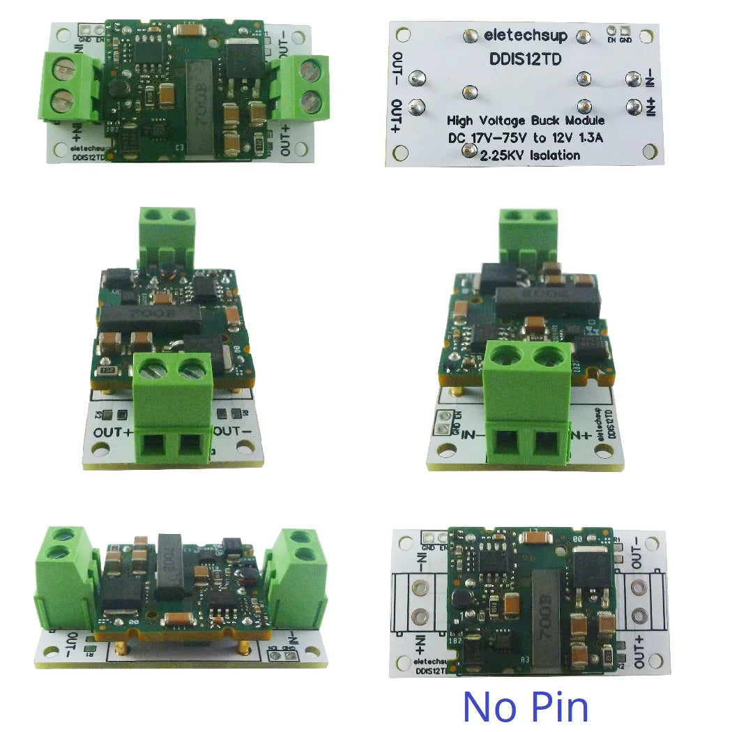 DDIS12TD Electric Bicycle Isolated Regulated Power Module DC 36V 48V 60V to 12V 1.3A Step-Down DC-DC Converter Isolation Protection Board