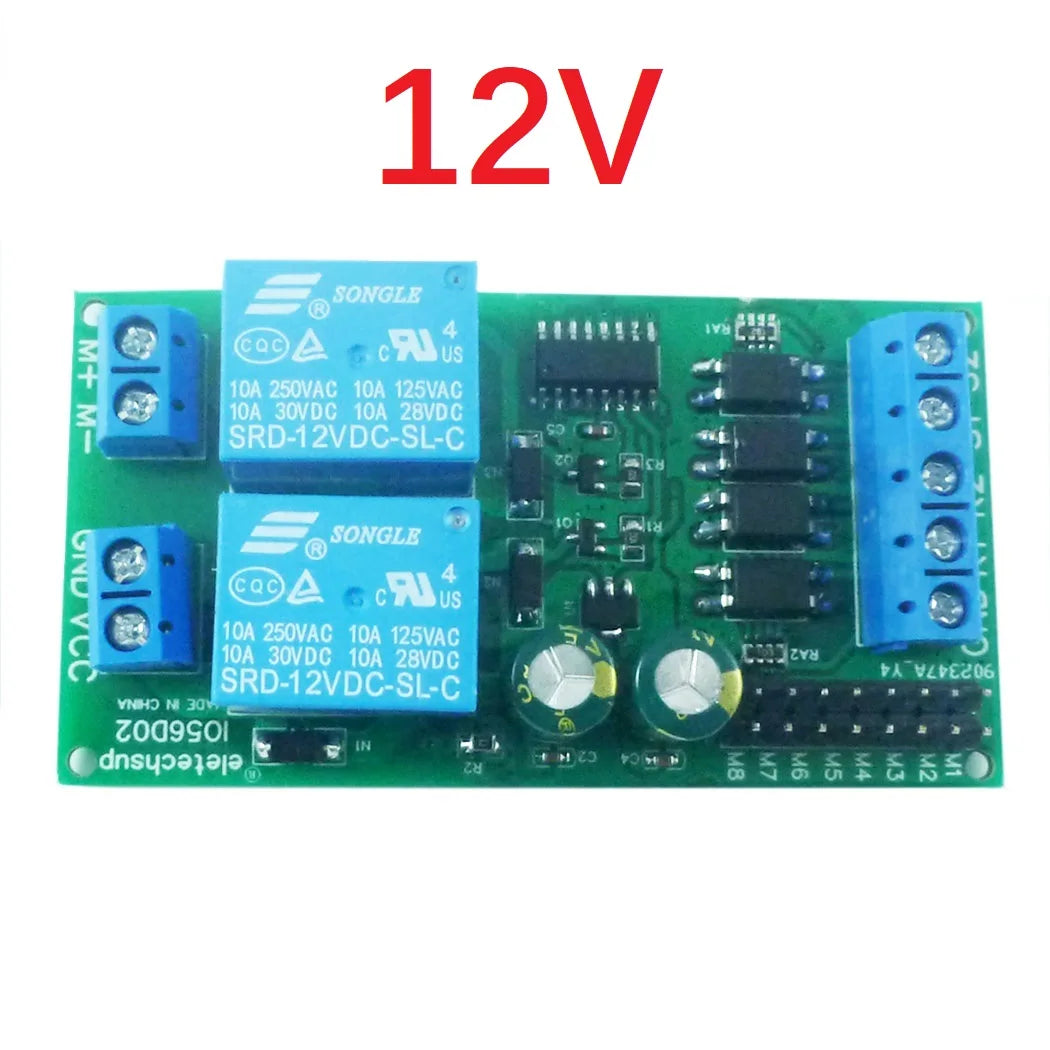 IO56D02 DC 12V 24V Multifunction Forward Reverse Limit Start Stop Pusher Motor Controller Board Electric for Curtain Automatic Door
