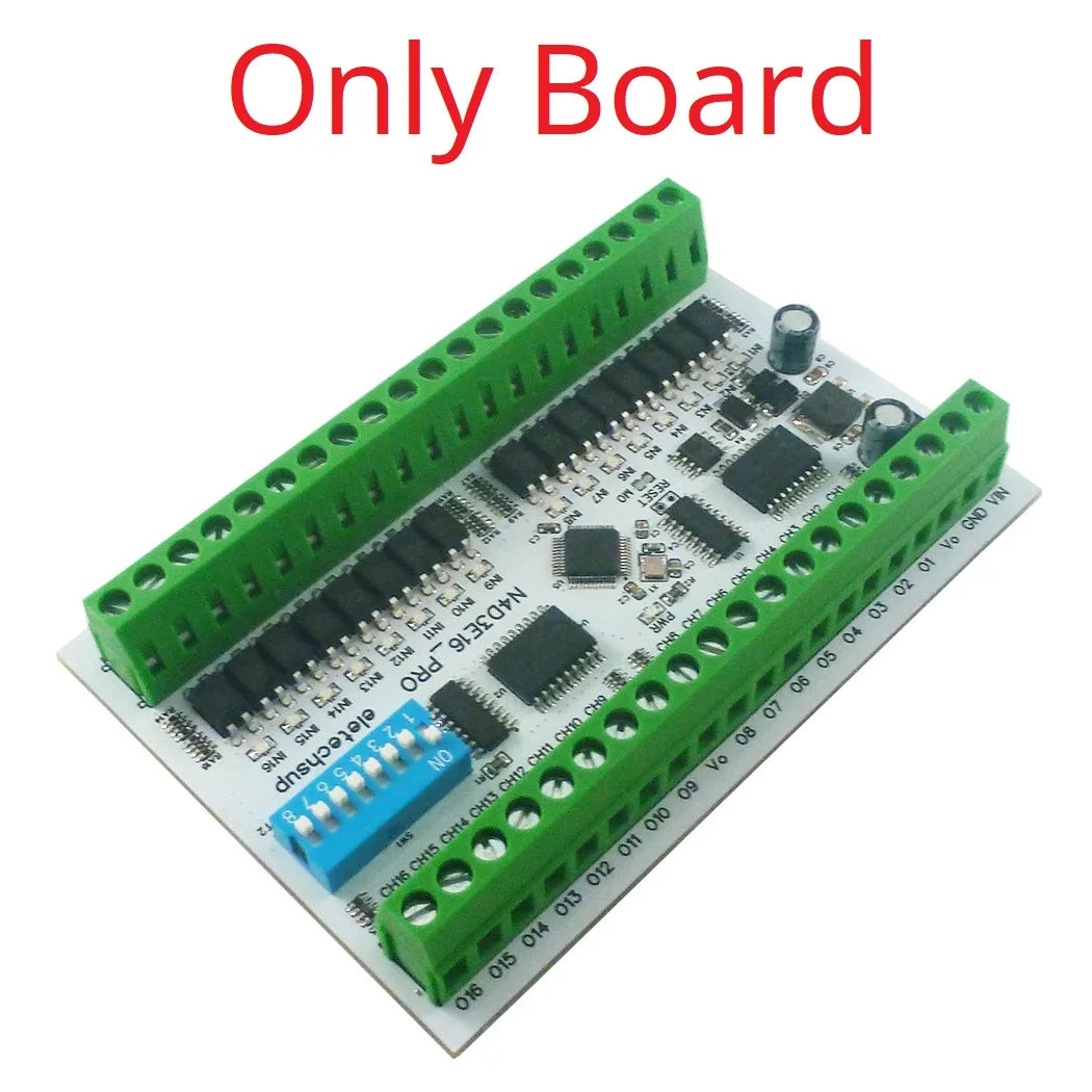 N4D3E16 16ch Bidirectional Full-duplex Transparent Transmission of Digital IO RS485 TVS Modbus RTU Module N4D3E16 Pro DIP Switch Board
