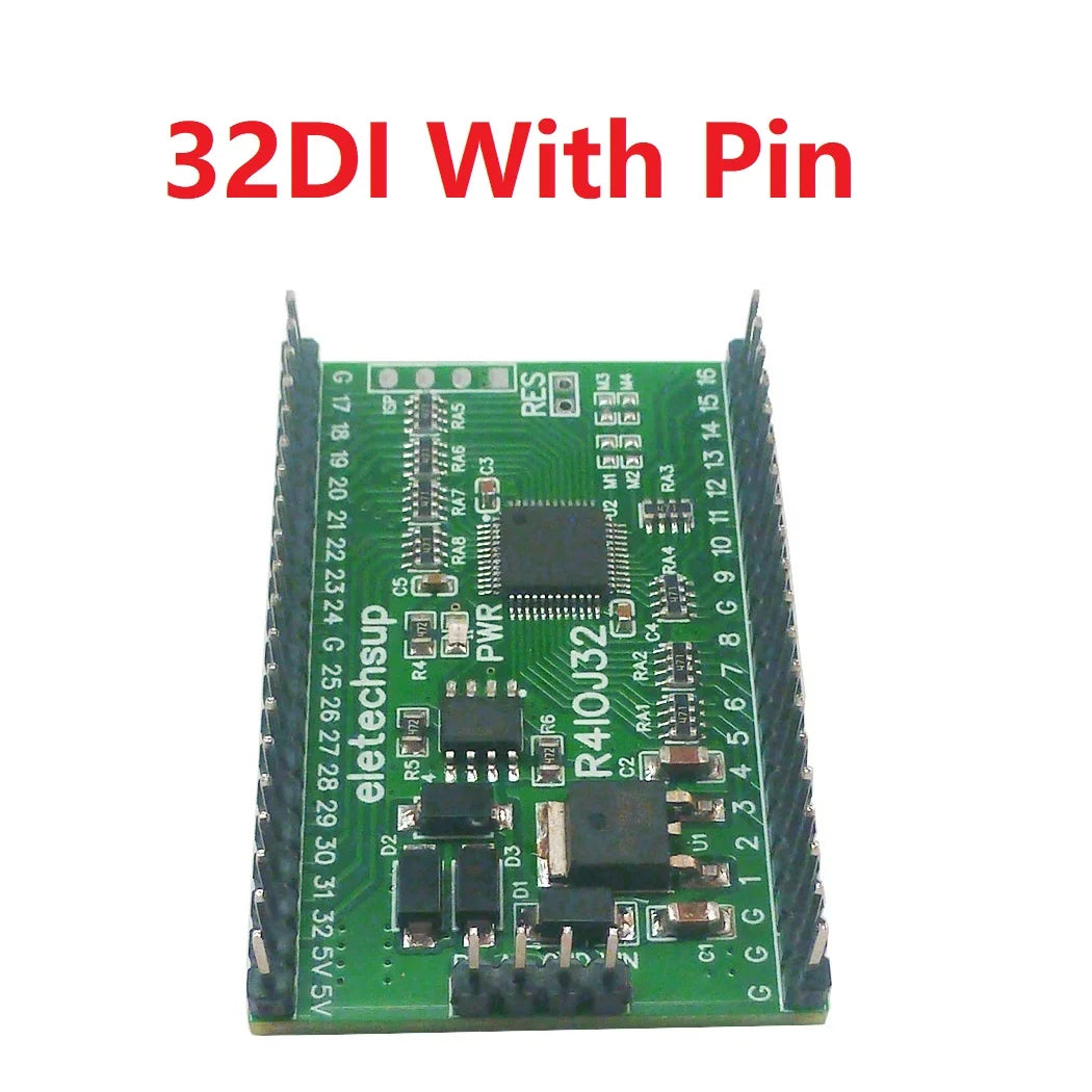 R4IOJ32 32CH RS485 2.54mm Pin Core Board Modbus Rtu Input and Output Control PLC HMI Remote IO Expanding Board R4IOJ32 DC 5V 12V 24V