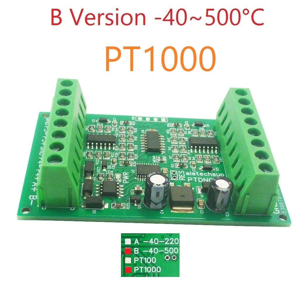 PTDNC04 PT1000 4CH Modbus Wide Range Temperature Sensor Collector PT100 RTD Platinum Thermal Resistance RS485 Remote Analog Quantity