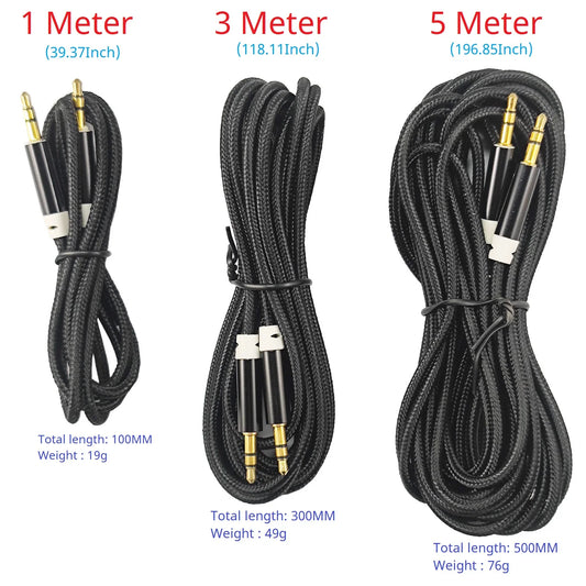 TB467 3.5MM Male to Male Aux Audio Cable Gold Plating Copper Core Wire For 7.83HZ Schumann Resonance Signal Generator and Antenna