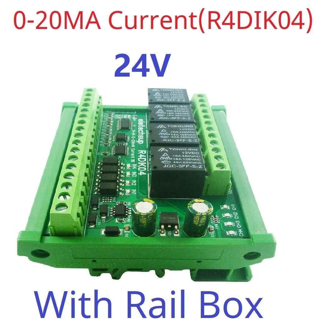 R4DIK04 R4DVI04 4AI 4DI 4DO ModBus Gateway Module Digital Analog Quantity Acquisition Switching Value Current Voltage 4-20MA 0-5V 0-10V