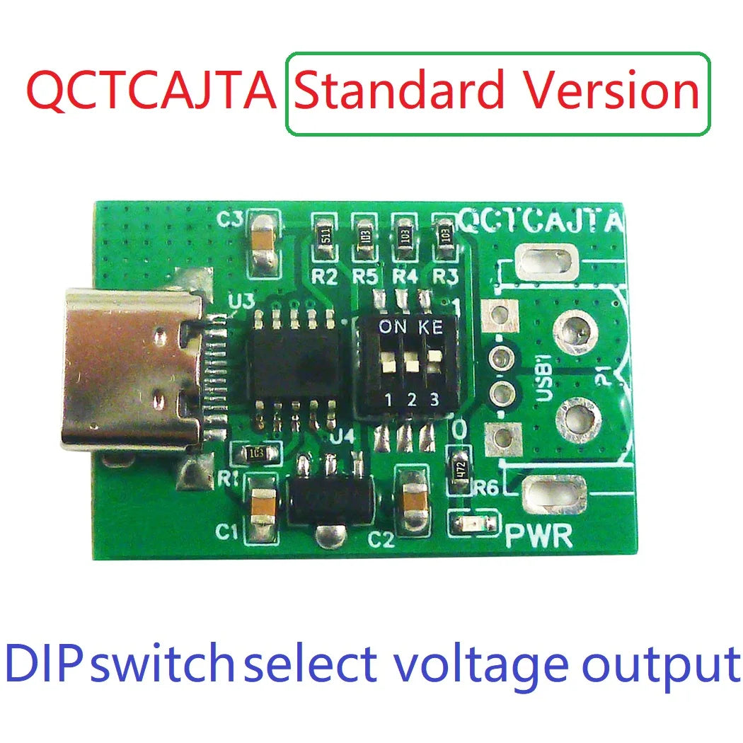 QCTCAJTA Type-C PD2.0 PD3.0 QC2.0 QC3.0 PD2.0 AFC Fast Charge decoy Trigger Module DC 5V 9V 12V 15V 20V for PTZ Camera PLC WIFI Router