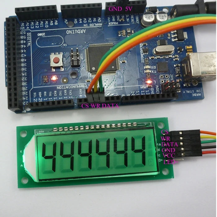 6Bit 7 segment LED SPI Digital tube LCD Display Controller Module for Arduiuo DUE Pro mini Nano MEGA2560 with example Code