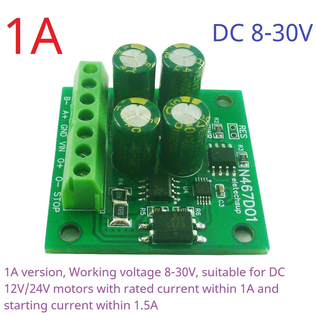 N467D01 8-30V Small DC Linear Geared Motor Driver Forward Reverse Stop Delay Timer Controller RS485 PLC IO