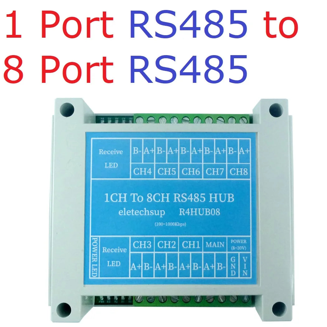ET69C02 R4HUB08 ETHUB18 1/8 Port Industrial Modbus Gateway Ethernet Network to RS485 HUB RUT TCP/IP MQTT HTTP