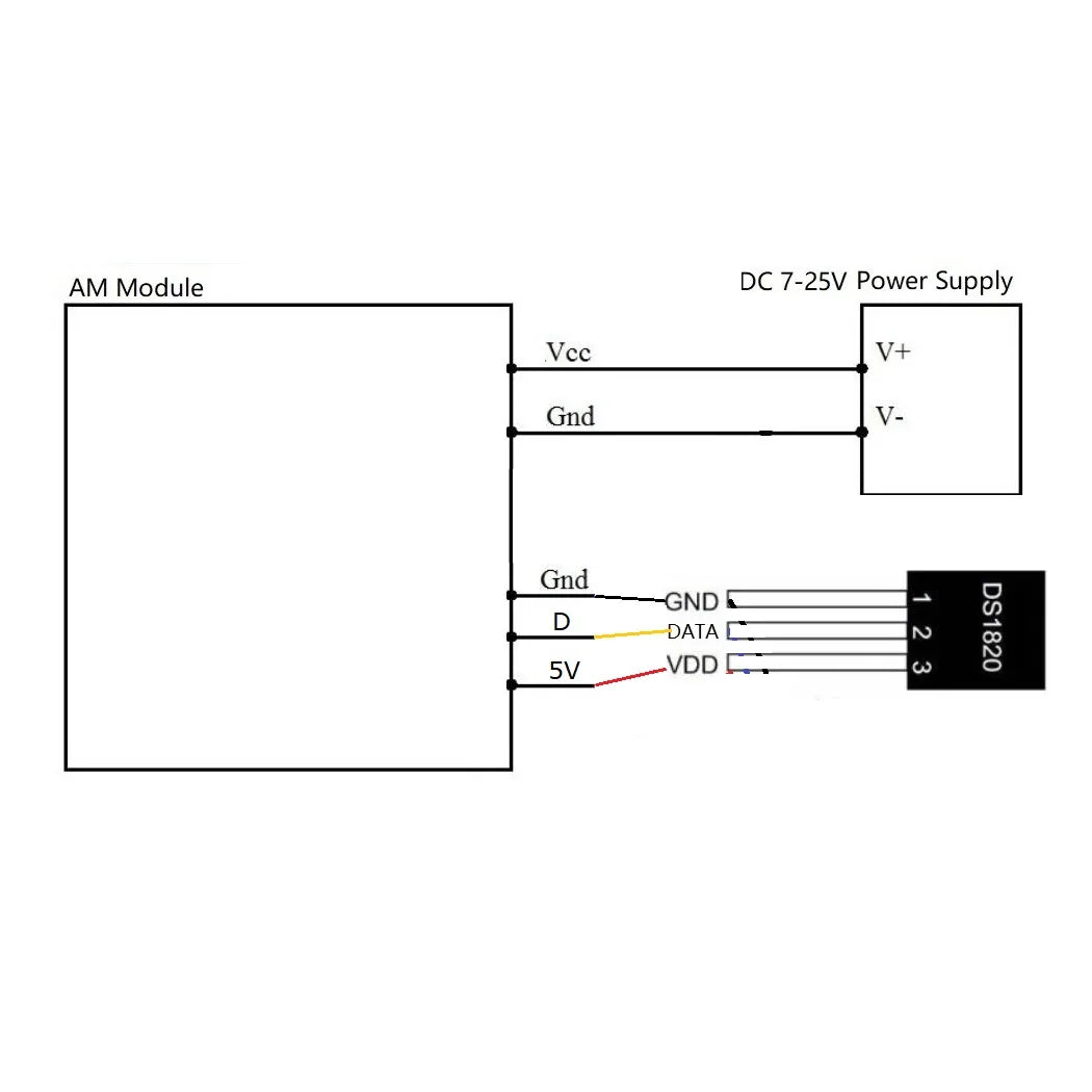 AMDSG08 8 DS18B20 temperature acquisition module / RS485 MODBUS RTU communication replace WP3066ADAM