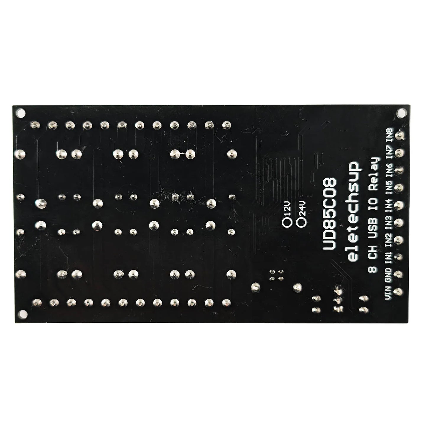 UD85C08 8DI-8DO Industrial-grade Multi-function USB Relay Board PC UART COM Switch Module With Input Indicator Light DC 12V 24V