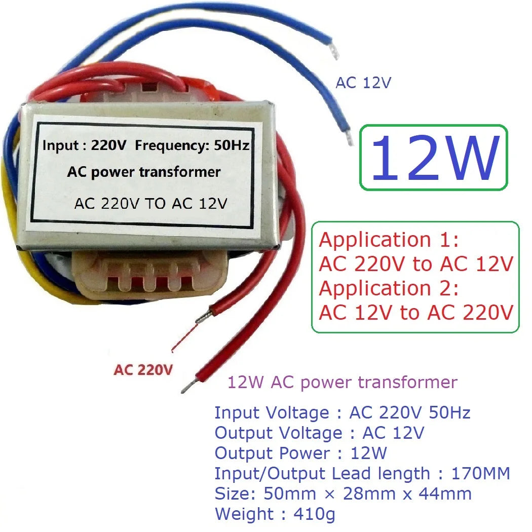 IV1212TA 200W DC 12V to AC 12V Inverter 50Hz Square Wave Signal Generator Module 12W AC 12V to 220V Power Transformer Board