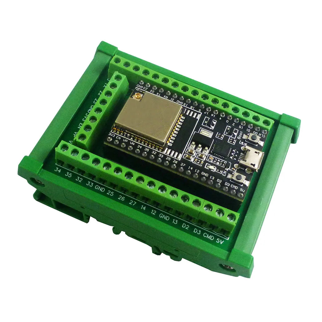 DNESP32 DIN Rail Mount Screw Terminal Block Adapter Module For Arduiuo ESP32S ESP-WROOM-32 DevKitC ESP32 PLC Industrial Controllers