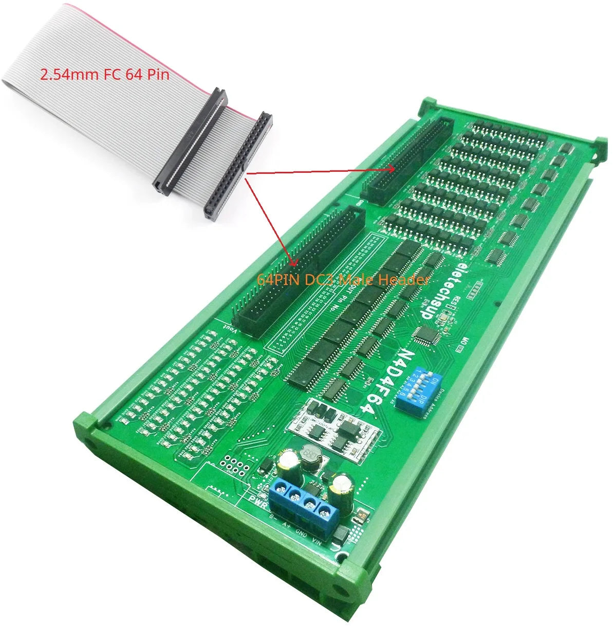 N4D4F64 DC 7-27V 64CH Multifunction Modbus DI-DO Module Isolate Input Darlington Output for PLC Relay HMI IC Tester Industrial Control