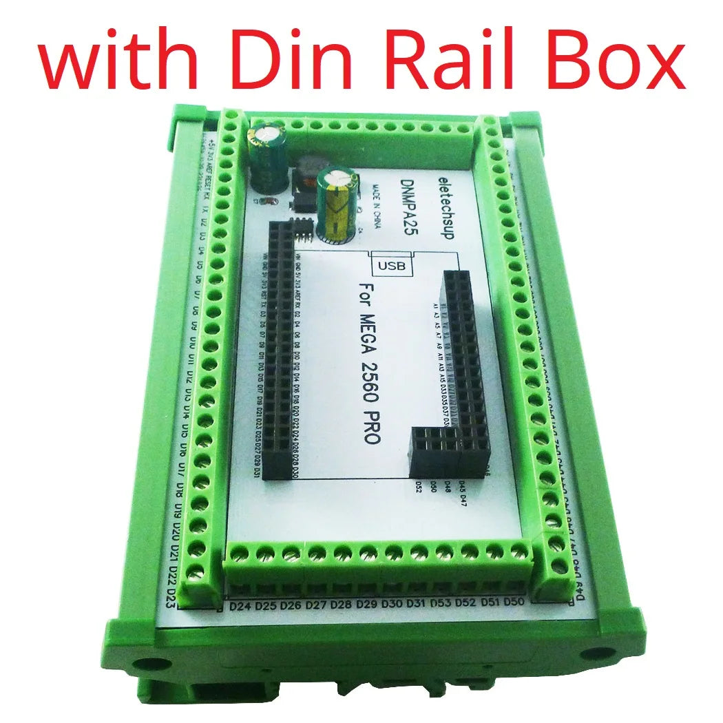 DNMPA25 DIN Rail Mount Screw Terminal Block Adapter Module DC 12V 24V Expansion Board for Arduiuo MEGA2560 PRO Smart Home DIY DNMPA25