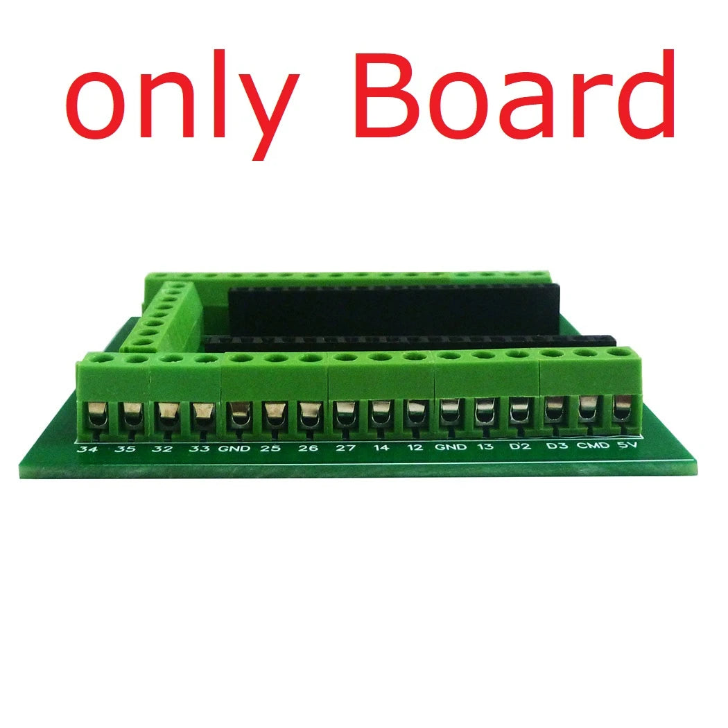 DNESP32 DIN Rail Mount Screw Terminal Block Adapter Module For Arduiuo ESP32S ESP-WROOM-32 DevKitC ESP32 PLC Industrial Controllers