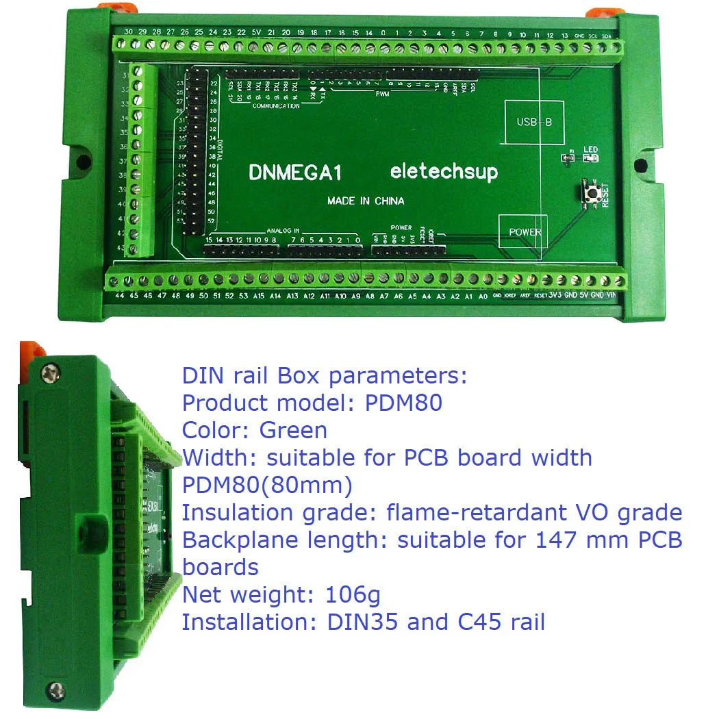 ABD1A01 DNMEGA1 DN31C01 DNPRO11 DIN Rail Mount Screw Terminal Block Adapter Module For Arduino UNO/MEGA2560/NANO/Pro mini Board