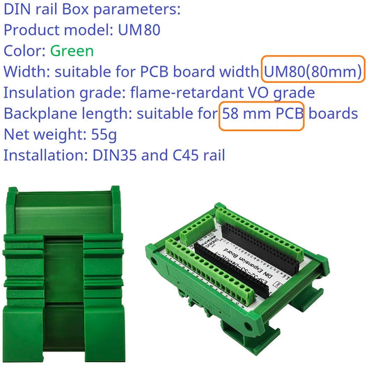 DNDINS3 ESP32-S3 44 pins Din Rail Mounting Expansion Board All PinOut 3.96 Screw Terminal Module USB OTG N16R8 N8R8 for Wi-Fi + Bluetooth LE