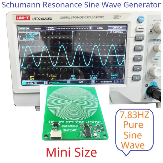 SMBTN01 Mini Schumann Resonances 7.83Hz Pure Sine Wave Ultra Low Frequency SR Signal Generator Audio Resonator External BatteryAvailable