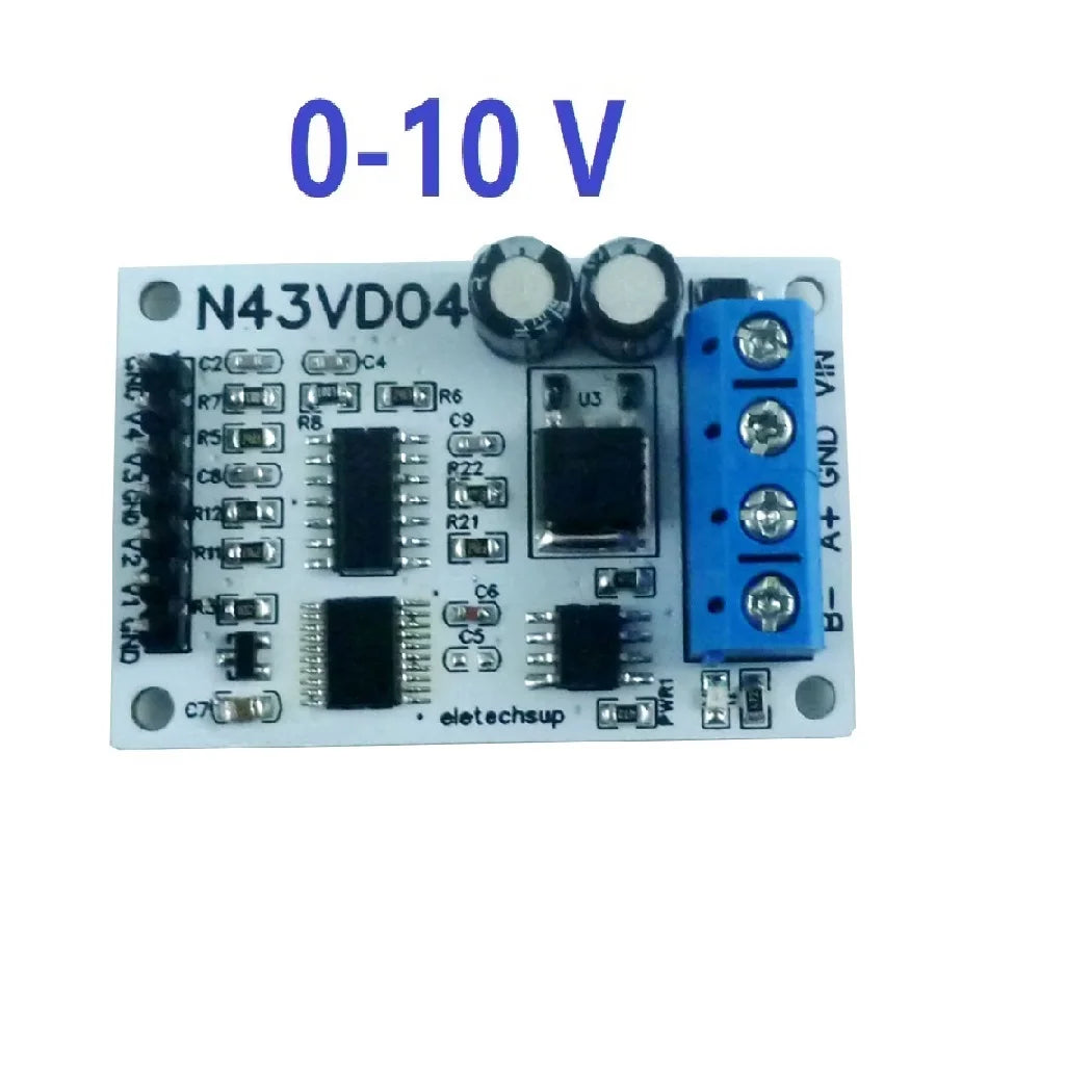 N43IC04 4-20MA/0-5V/0-10V 4ch Current/Voltage Analog Acquisition RS485 Modbus RTU ADC Module