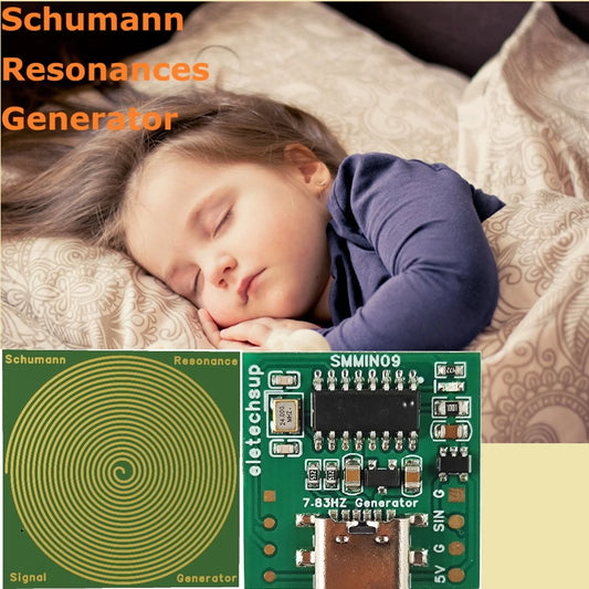 SMMIN09 7.83Hz Schumann Wave Pulse Generator Type-C Power Supply Pulse Audio Resonator Ultra-Low Frequency for Relax Body and Mind