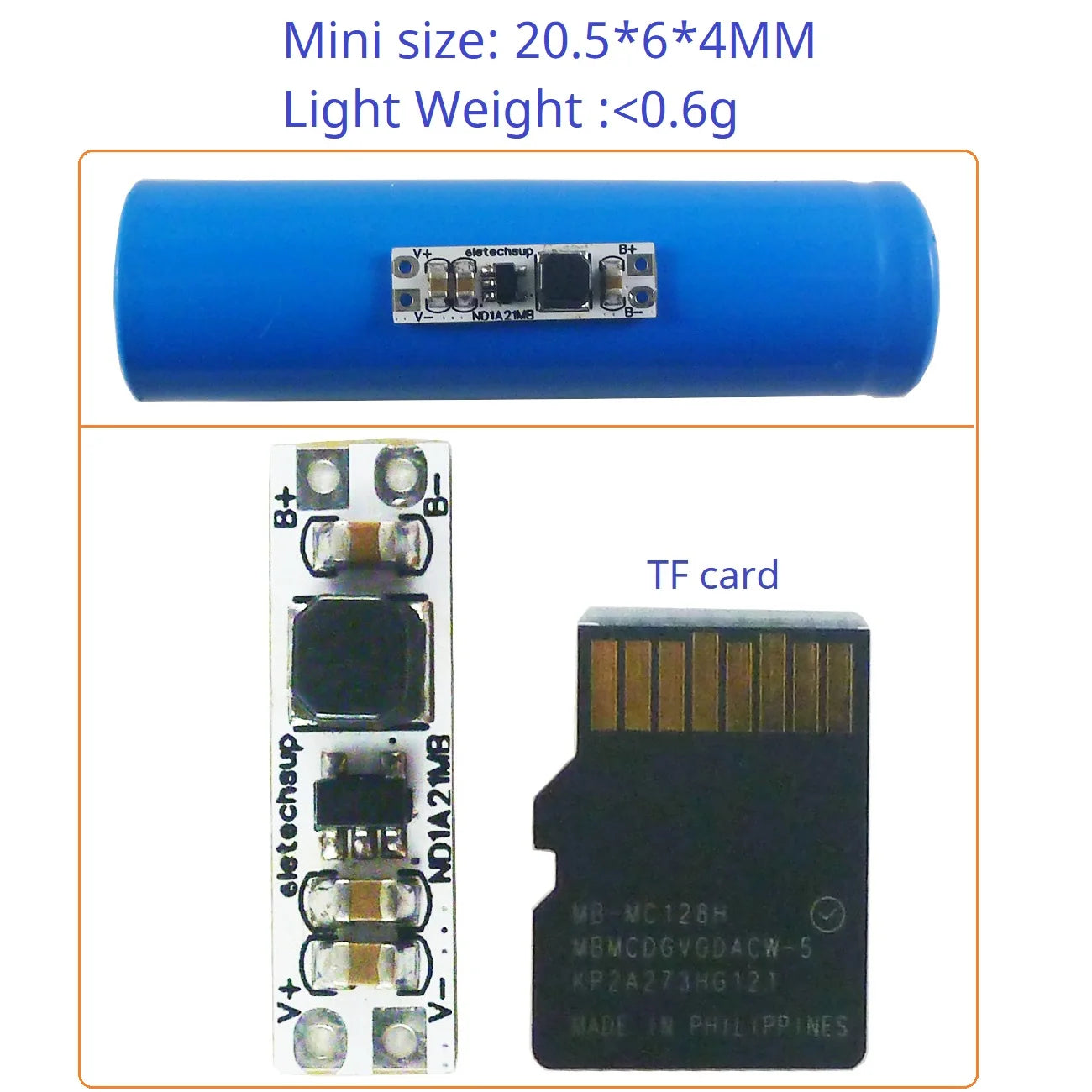 ND1A21MB In-Out Shared Port Bidirectional 5V UPS Mini Board 3.7V 4.2V Lithium Battery Charge Discharge for Arduino ESP32 PI ESP8266 MCU