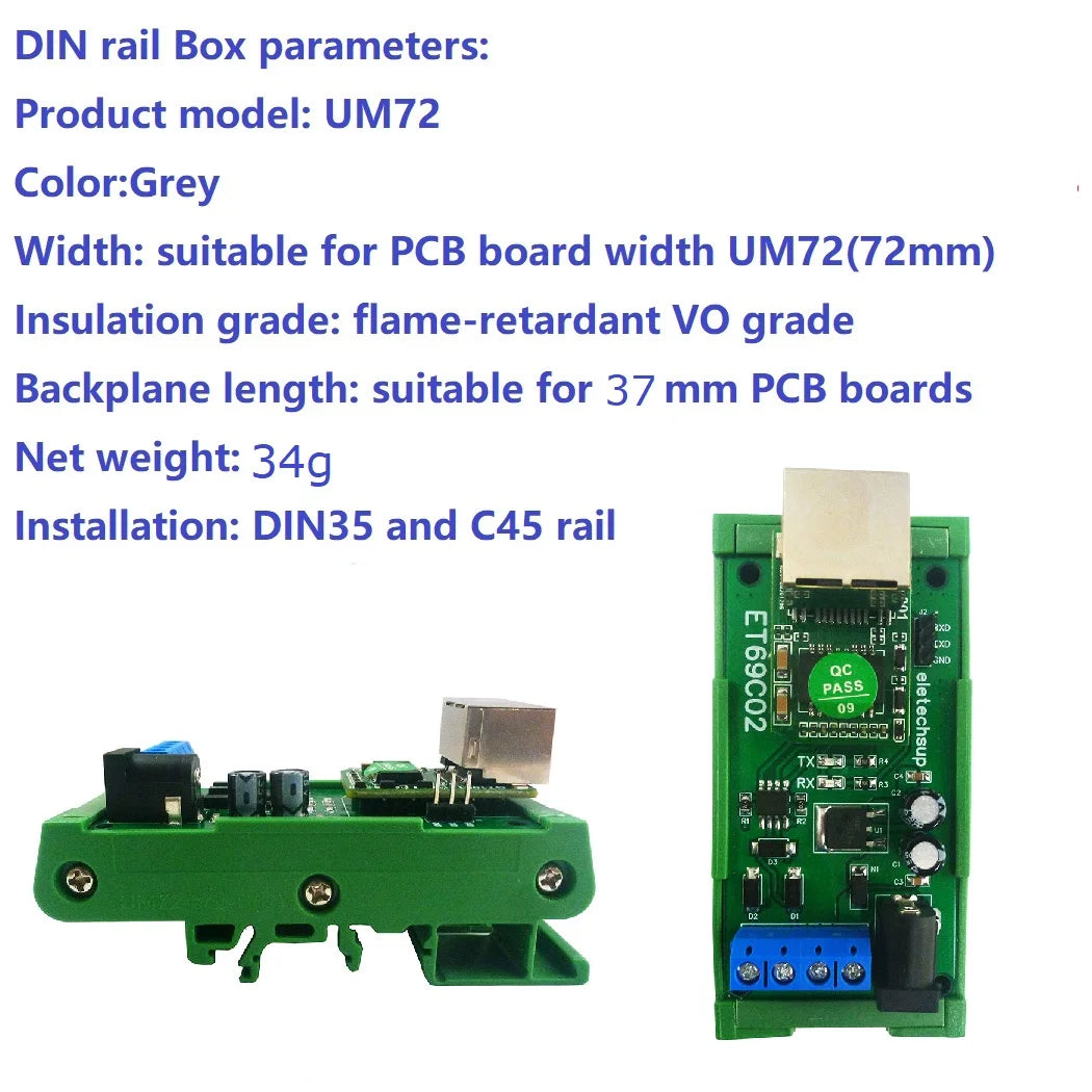 ET69C02 Serial Port Server Module RS485 to Ethernet Network TCP/IP Converter UDP TCP Client Server Modbus Master Slave