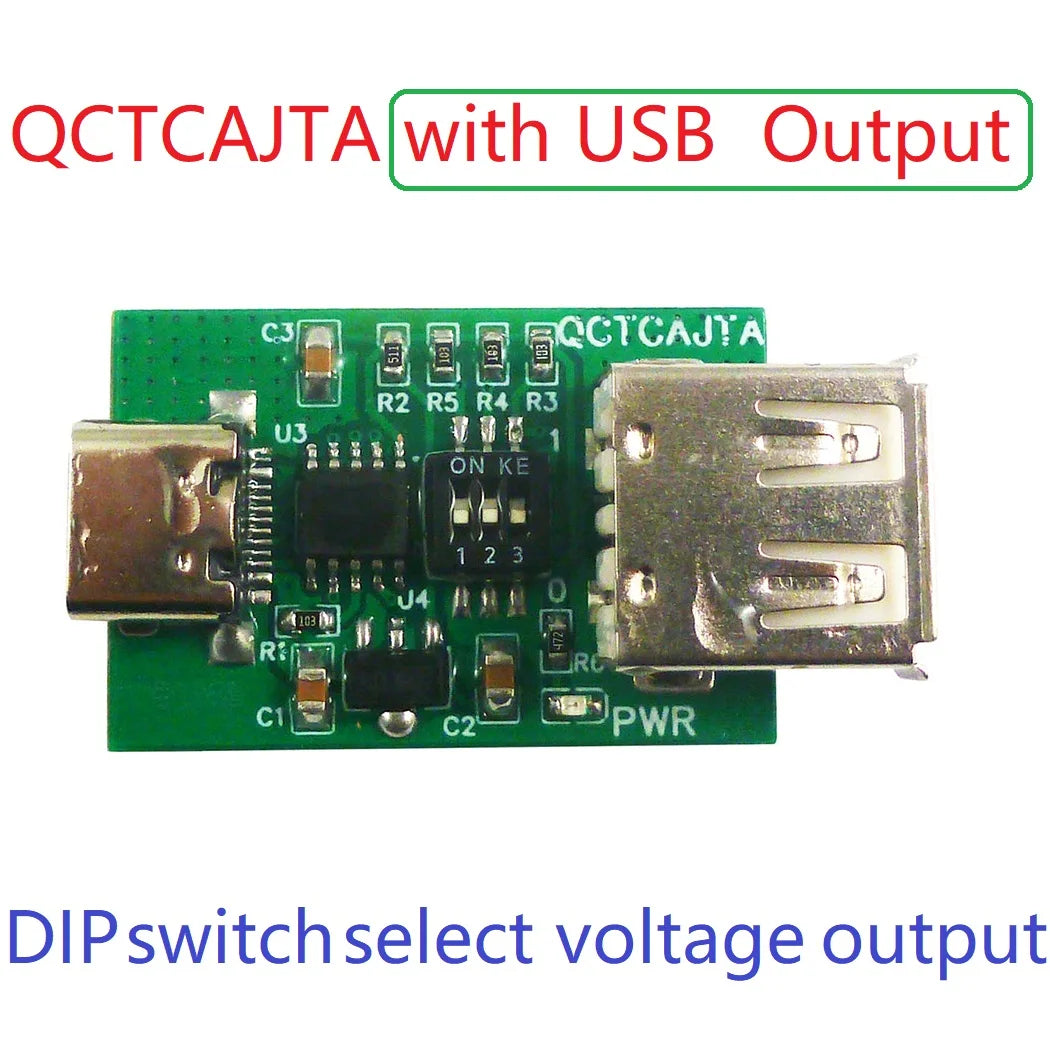 QCTCAJTA Type-C PD2.0 PD3.0 QC2.0 QC3.0 PD2.0 AFC Fast Charge decoy Trigger Module DC 5V 9V 12V 15V 20V for PTZ Camera PLC WIFI Router