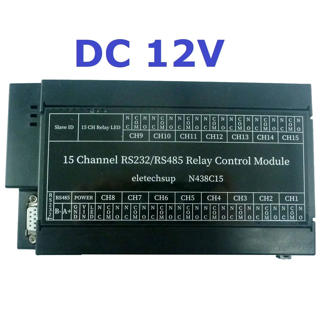 N438C15 Integrated Circuit: 2 in 1 15ch RS485 RS232 Modbus RTU Relay Board with TVS ESD Protection
