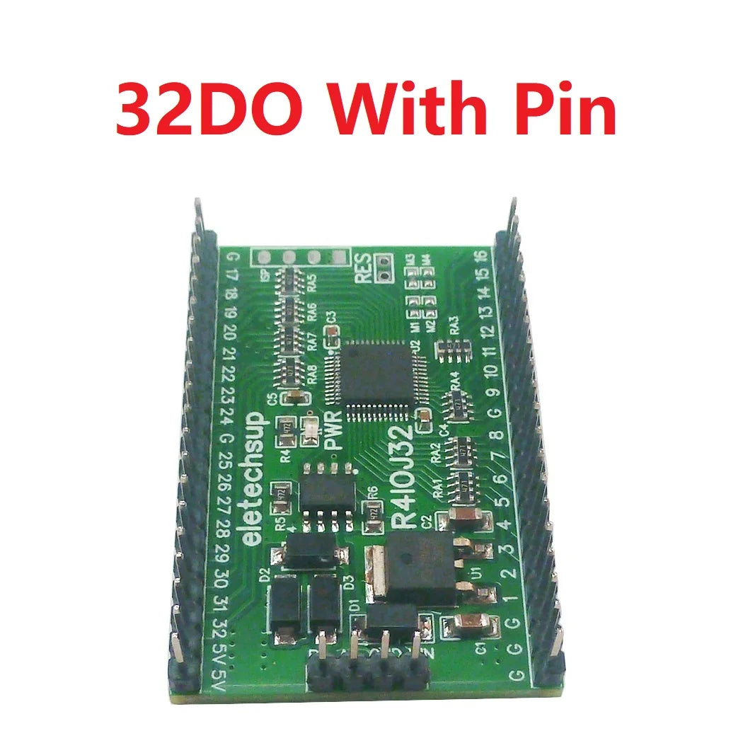 R4IOJ32 32CH RS485 2.54mm Pin Core Board Modbus Rtu Input and Output Control PLC HMI Remote IO Expanding Board R4IOJ32 DC 5V 12V 24V