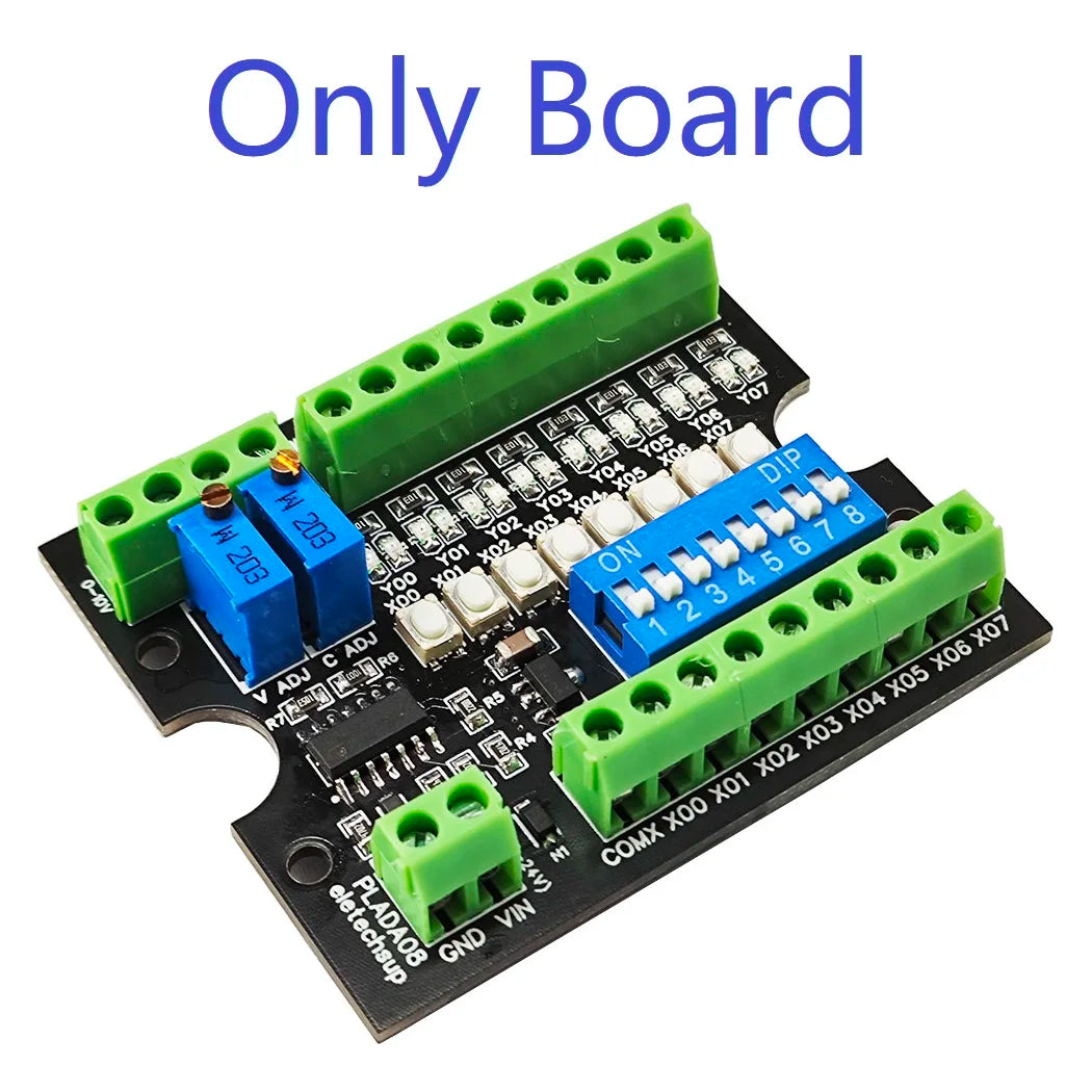 PLADA08 MCU PLC Simulation Debug Board 0-10V 4-20MA Output ADC DAC Tester NPN PNP DI-DO Module for Arduino ESP32 Raspberry pi Micro:bit