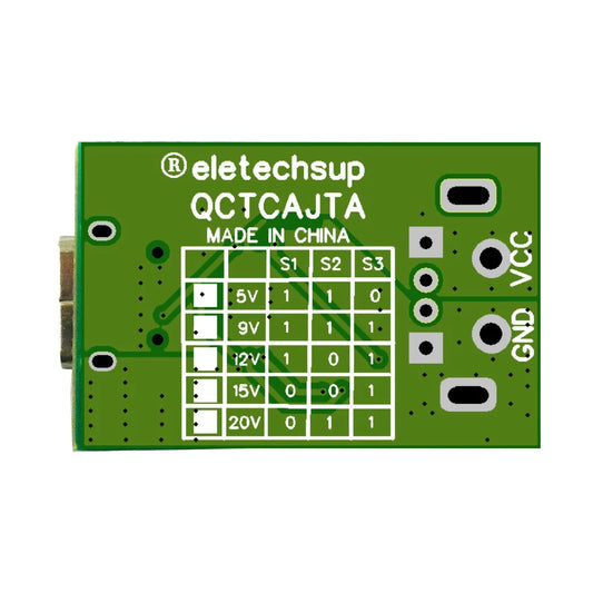 QCTCAJTA Type-C PD2.0 PD3.0 QC2.0 QC3.0 PD2.0 AFC Fast Charge decoy Trigger Module DC 5V 9V 12V 15V 20V for PTZ Camera PLC WIFI Router