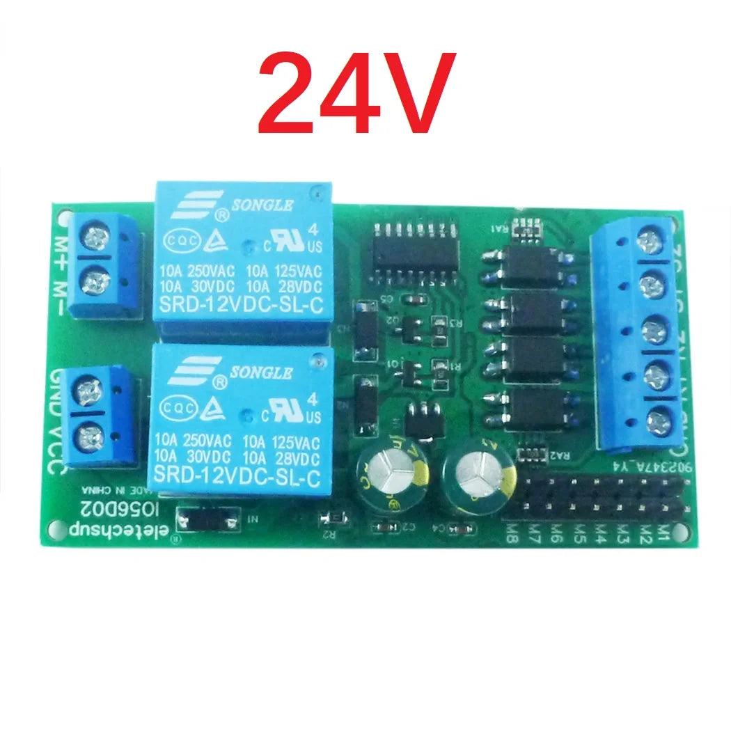 IO56D02 DC 12V 24V Multifunction Forward Reverse Limit Start Stop Pusher Motor Controller Board Electric for Curtain Automatic Door
