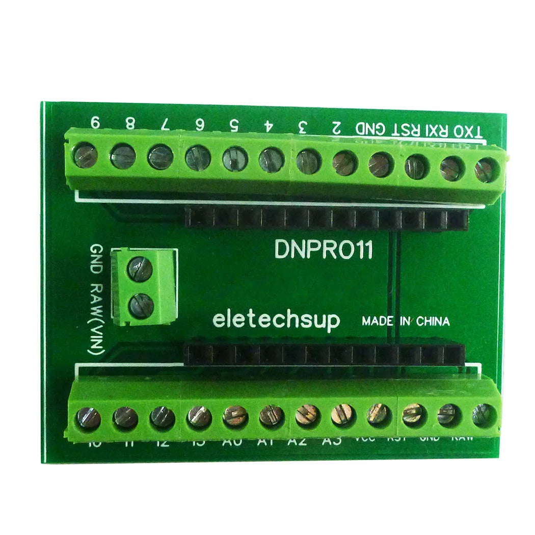DNPRO11 DIN Rail Mount Screw Terminal Block Adapter Module For Arduiuo Pro mini Board