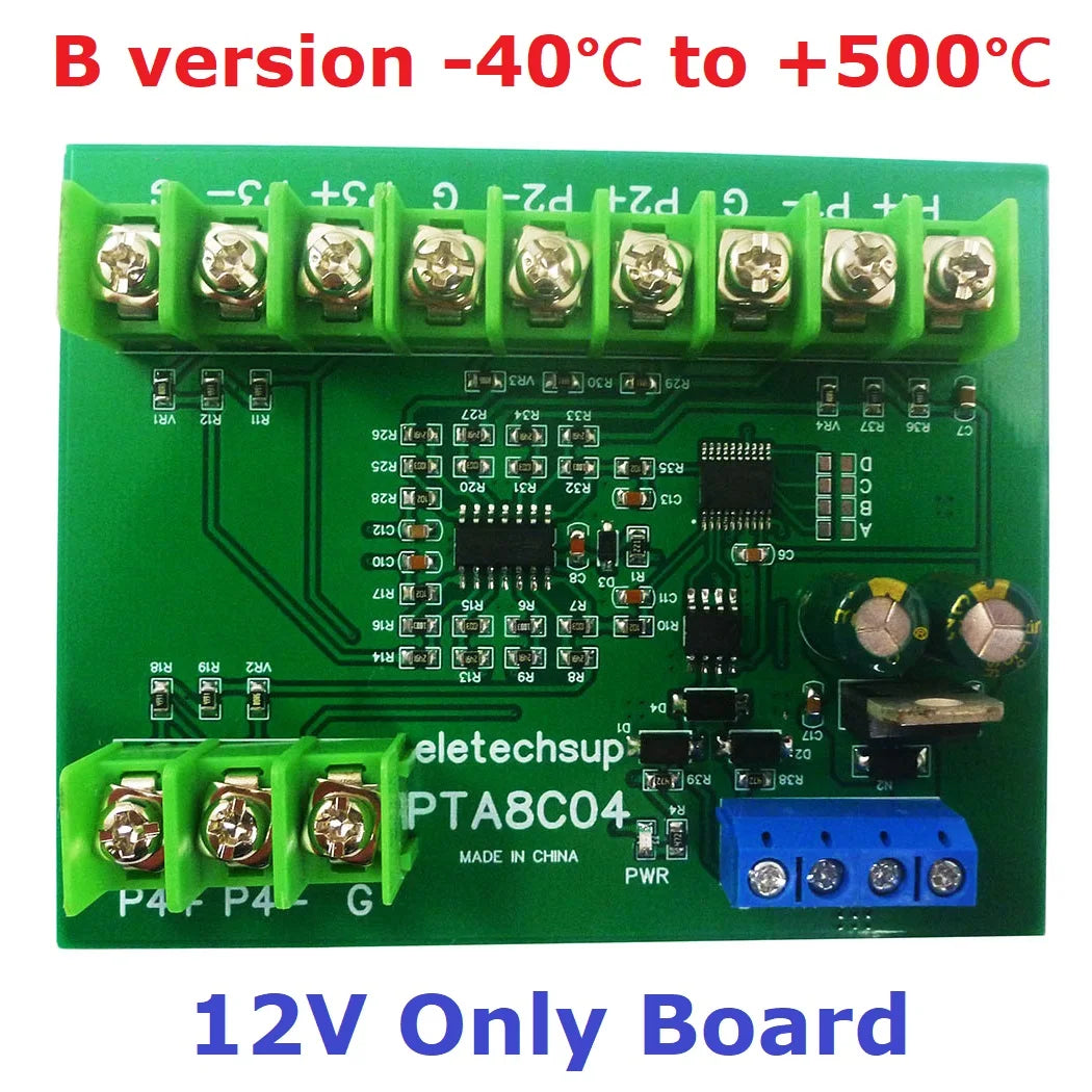 PTA8C04 4ch 500 Celsius PT100 Thermocouple RTD emperature Sensor RS485 Temperature Sensor Module Modbus RTU Board Paperless Recorder