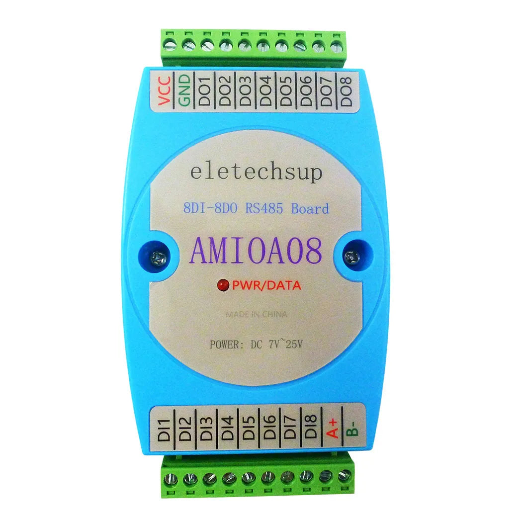 AMIOA08 DC12V/24V 8DI8DO RS485 MODBUS RTU PLC Module Isolated Digital I/O for Arduino Raspberry Pi Home Industrial Automation
