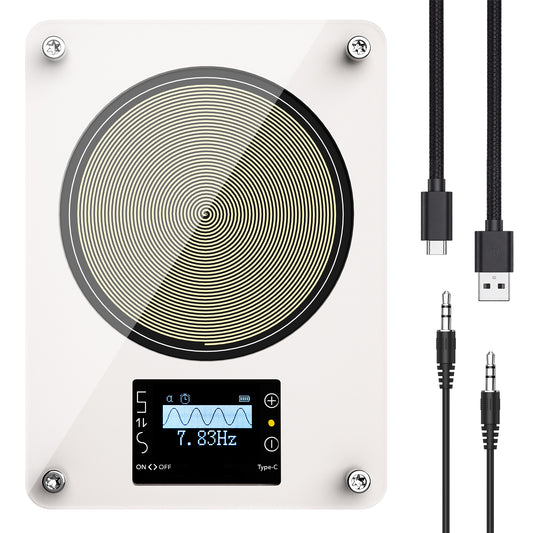 Healpul Rechargeable Battery Schumann Resonance Generator, Adjustable Signal Generator  Timer Type-C Charging Cable, Suitable for improving Sleep, Stress Reduction