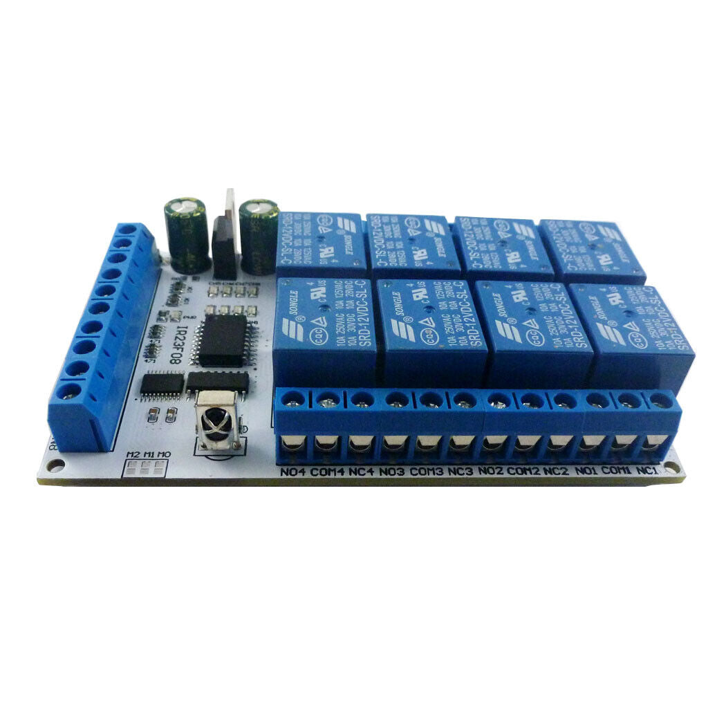 IR23F08 DC 5V 12V 8ch IR infrared control Switch Timer Delay Self-locking Latch Relay