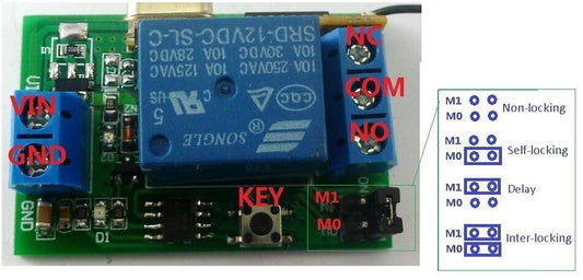CE033B DC 5v Relay Wireless Remote Control RF Switch On/off Switch + Delay Time Timer