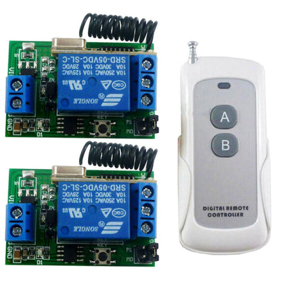 CE033A DC 12V 433mhz Delay Relay Receiver Pt2262 Module 2 Buttons EV1527 Remote Control